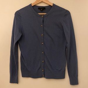 Ann Taylor petite medium cardigan sweater blue